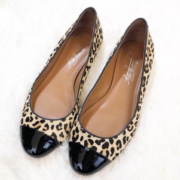 Shoes of Prey Shoes - Shoes of Prey Genuine Calf Hair Leopard Flats